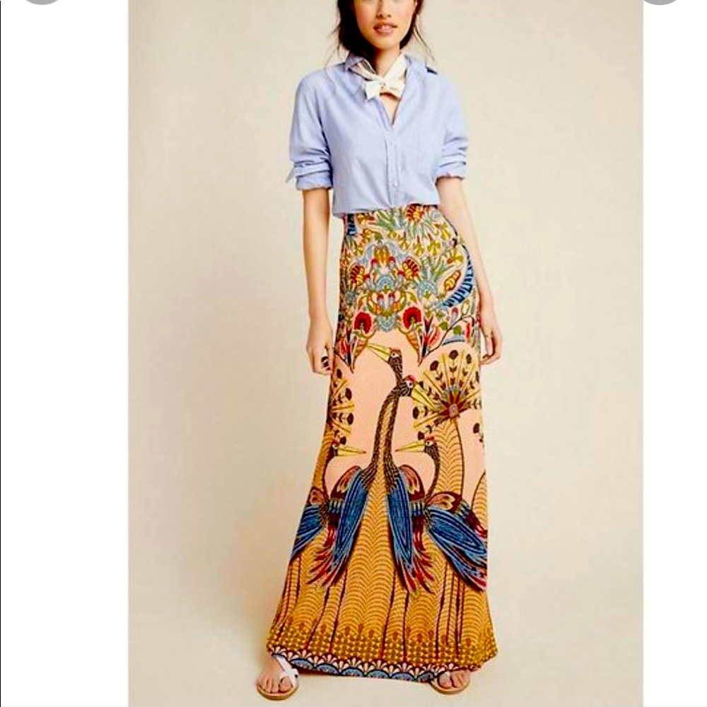 Beautiful Anthropologie Farm Rio colorful print skirt